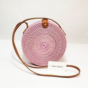 Straw Studios Canteen Hand Woven Crossbody Bag